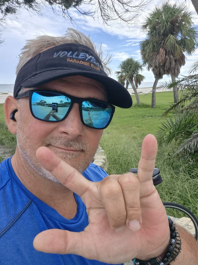 Christopher Smith, founder of Beach Bum Tech LLC, outdoors near St. Petersburg, FL
